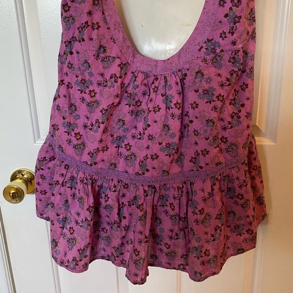 Nick and Mo Boho Babydoll Tank Top Large - Picture 3 of 4